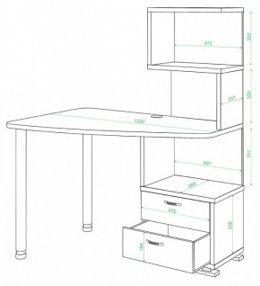 Стол компьютерный Домино СКМ-60 в Сысерти - sysert.mebel24.online | фото 2