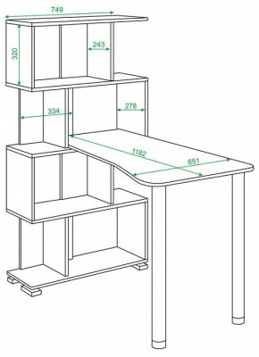 Стол компьютерный Домино СЛ-5-4СТ-2 в Сысерти - sysert.mebel24.online | фото 2