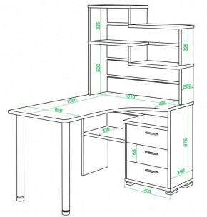 Стол компьютерный Домино СР-132-130 в Сысерти - sysert.mebel24.online | фото 2