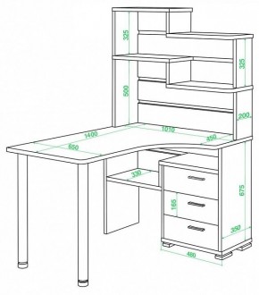 Стол компьютерный Домино СР-132-140 в Сысерти - sysert.mebel24.online | фото 2