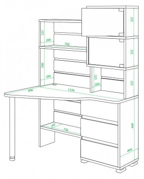 Стол компьютерный Домино СР-322 в Сысерти - sysert.mebel24.online | фото 2