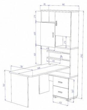 Стол компьютерный Домино СР-720/140 в Сысерти - sysert.mebel24.online | фото 2