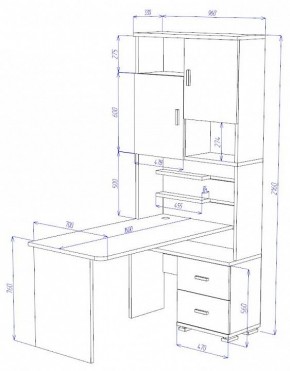 Стол компьютерный Домино СР-720/160 в Сысерти - sysert.mebel24.online | фото 2