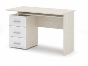 Стол компьютерный Симба Дуб белфорт-Белый глянец в Сысерти - sysert.mebel24.online | фото 1