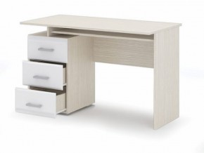 Стол компьютерный Симба Дуб белфорт-Белый глянец в Сысерти - sysert.mebel24.online | фото 2