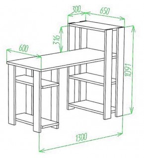 Стол компьютерный Slim СТН-110/130 в Сысерти - sysert.mebel24.online | фото 2