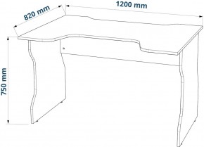 Стол компьютерный ВАРДИГ K1 120x82, антрацит/фиолетовый в Сысерти - sysert.mebel24.online | фото 3