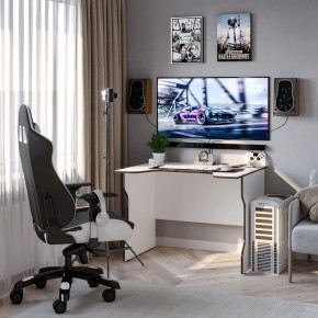 Стол компьютерный ВАРДИГ K2 100x82, белый/черный в Сысерти - sysert.mebel24.online | фото 4