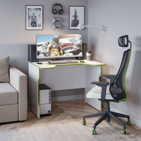 Стол компьютерный ВАРДИГ K2 100x82, белый/лайм в Сысерти - sysert.mebel24.online | фото 4