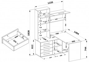 Компьютерный стол КСТ-14Л белый левый в Сысерти - sysert.mebel24.online | фото 2