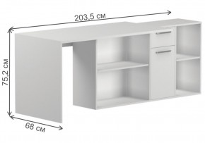 Компьютерный стол Лайт 03.245F белый гладкий 101 в Сысерти - sysert.mebel24.online | фото 4