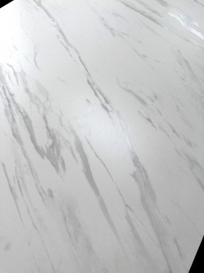 Стол MATERA 160 MARBLES KL-99 Белый мрамор матовый, итальянская керамика/ черный каркас, ®DISAUR в Сысерти - sysert.mebel24.online | фото 3