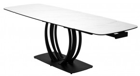 Стол MATERA 160 MARBLES KL-99 Белый мрамор матовый, итальянская керамика/ черный каркас, ®DISAUR в Сысерти - sysert.mebel24.online | фото 8