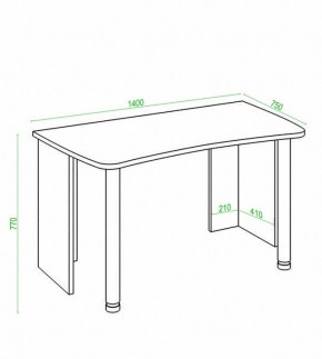 Стол офисный Домино Лайт СКЛ-Софт140 в Сысерти - sysert.mebel24.online | фото 3