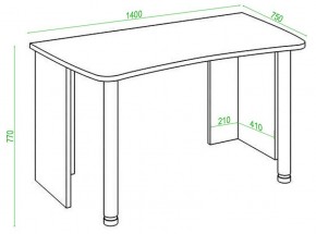 Стол офисный Домино Lite СКЛ-Софт140 в Сысерти - sysert.mebel24.online | фото 2