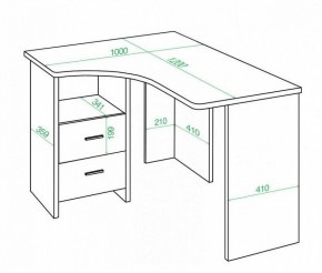 Стол письменный Домино Lite СКЛ-Угл 120 в Сысерти - sysert.mebel24.online | фото 2