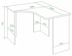 Стол письменный Домино Lite СКЛ-Угл120 в Сысерти - sysert.mebel24.online | фото 4