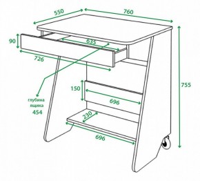 Стол письменный Домино СК-7 в Сысерти - sysert.mebel24.online | фото 2