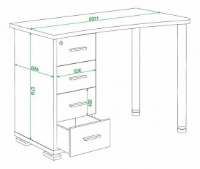 Стол письменный Домино СКМ-50 в Сысерти - sysert.mebel24.online | фото 6