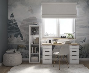 Стол письменный Ингар 2/55 140x75x55, дуб беленый/белый в Сысерти - sysert.mebel24.online | фото 4