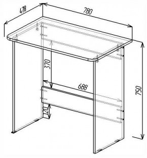 Стол письменный М-1 в Сысерти - sysert.mebel24.online | фото 4