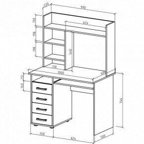 Стол письменный Остин в Сысерти - sysert.mebel24.online | фото 3