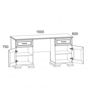 Стол письменный, TIFFANY, цвет вудлайн кремовый в Сысерти - sysert.mebel24.online | фото 3