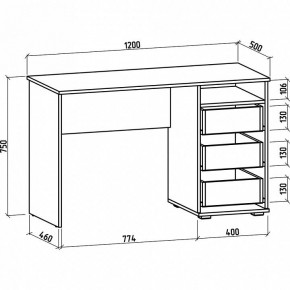 Стол письменный Тунис-3 в Сысерти - sysert.mebel24.online | фото 2