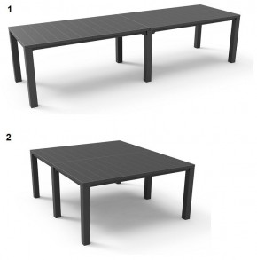 Стол раскладной Джули (Julie Double table 2 configurations) Графит в Сысерти - sysert.mebel24.online | фото 1