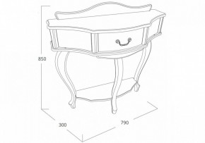 Стол туалетный Джульетта в Сысерти - sysert.mebel24.online | фото 2