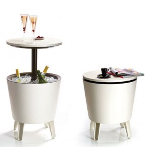 Столик-холодильник COOL BAR крем-шоколад в Сысерти - sysert.mebel24.online | фото 1