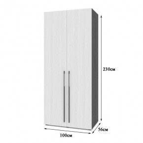 СТОУН С22 Шкаф 2-х створчатый с ящиками (камень темный/ирландский дуб) в Сысерти - sysert.mebel24.online | фото 2