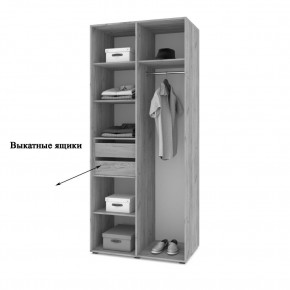 СТОУН С22 Шкаф 2-х створчатый с ящиками (камень темный/ирландский дуб) в Сысерти - sysert.mebel24.online | фото 3