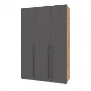 СТОУН С32 Шкаф 3-х створчатый (золотой дуб/графит) в Сысерти - sysert.mebel24.online | фото