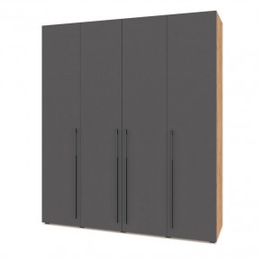 СТОУН С41 Шкаф 4-х створчатый (дуб золотой/графит) в Сысерти - sysert.mebel24.online | фото