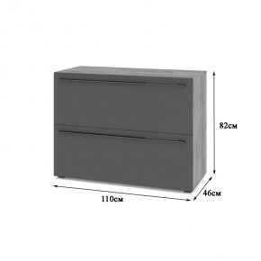 СТОУН С81 Комод (золотой дуб/графит) в Сысерти - sysert.mebel24.online | фото 2