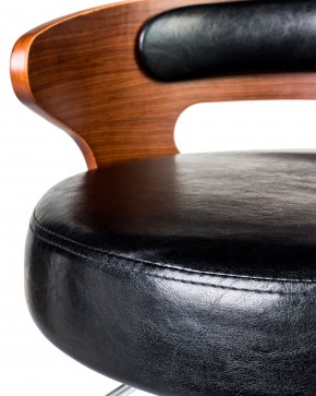 Стул барный DOBRIN FRED BLACK, коричневое дерево, чёрный в Сысерти - sysert.mebel24.online | фото 6