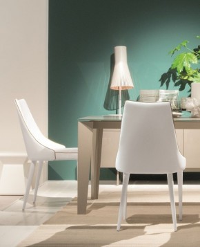 Стул CLARA 40.11 (TR505 white with sand cordonet, экокожа) в Сысерти - sysert.mebel24.online | фото 1