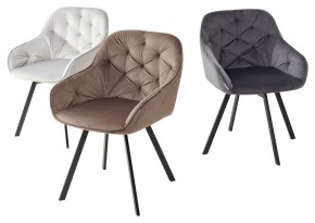 Стул GALE 360 град. поворот. BLUVEL-03 LIGHT GREY, велюр/ черный каркас, М-City в Сысерти - sysert.mebel24.online | фото 2