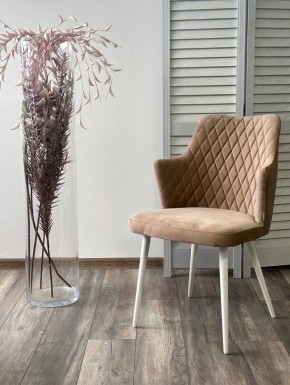 Стул HERMAN 360 град. БЕЖЕВЫЙ #5, велюр / белый каркас М-City в Сысерти - sysert.mebel24.online | фото 2