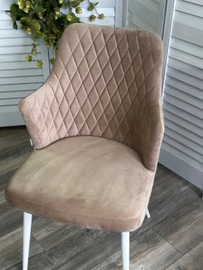 Стул HERMAN 360 град. БЕЖЕВЫЙ #5, велюр / белый каркас М-City в Сысерти - sysert.mebel24.online | фото 5