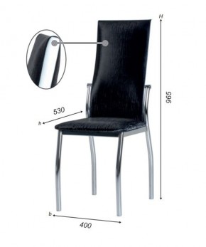 Стул Пекин А1.10-05 со вставкой (двухцветный) (Стандарт) хром/кожзам (4 шт.) в Сысерти - sysert.mebel24.online | фото 3