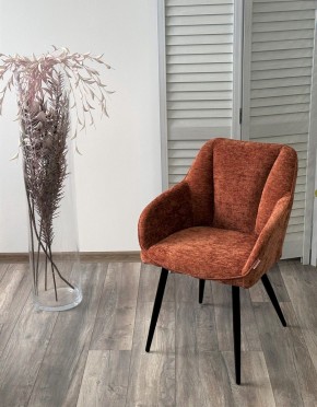 Стул REFLET 3018-09 терракотовый, шенилл / черный каркас, ®DISAUR в Сысерти - sysert.mebel24.online | фото 3