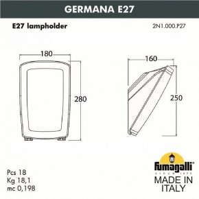 Светильник на штанге Fumagalli Germana 2N1.000.000.AYF1R в Сысерти - sysert.mebel24.online | фото 3