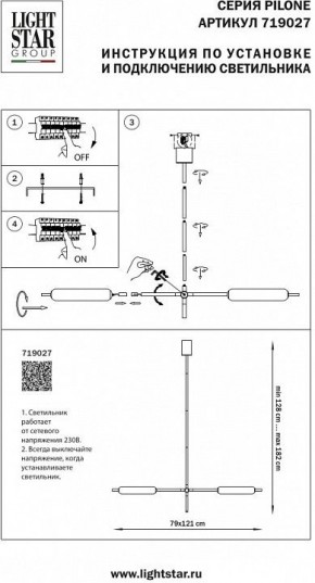 Светильник на штанге Lightstar Pilone 719027 в Сысерти - sysert.mebel24.online | фото 2