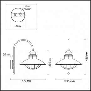 Светильник на штанге Odeon Light Dante 4164/1WA в Сысерти - sysert.mebel24.online | фото 5