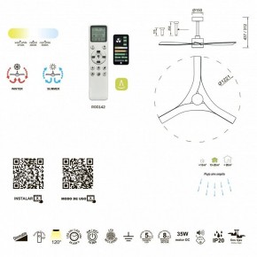 Светильник с вентилятором Mantra Thai 8716 в Сысерти - sysert.mebel24.online | фото 3