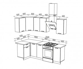 ТЕХНО Кухонный гарнитур угловой 1,8х1,1 м Компоновка №6 в Сысерти - sysert.mebel24.online | фото 4