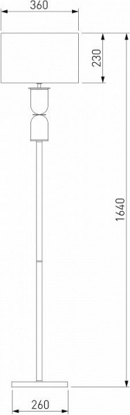 Торшер Eurosvet Caprera 01154/1 латунь в Сысерти - sysert.mebel24.online | фото 3