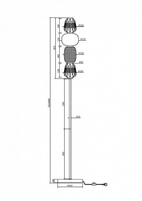 Торшер Maytoni Pattern MOD267FL-L32CH3K в Сысерти - sysert.mebel24.online | фото 2